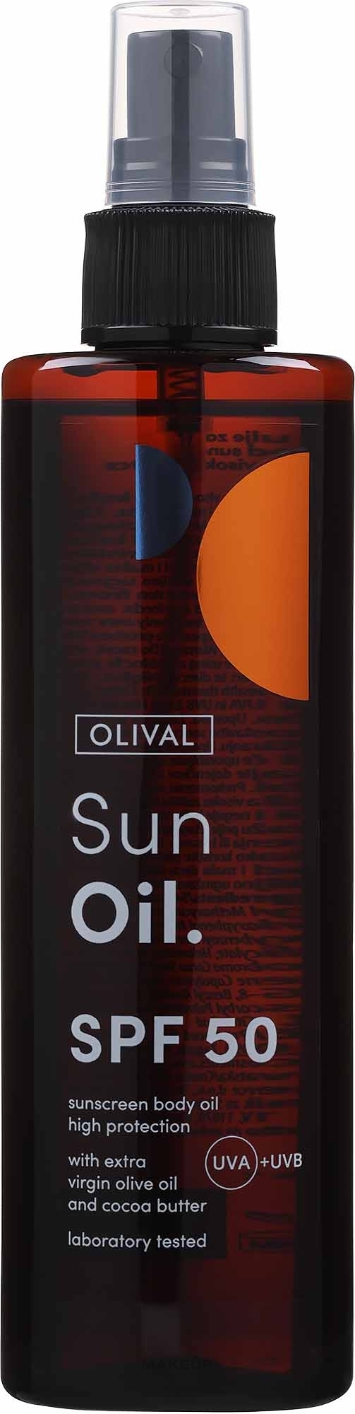 Przeciwsłoneczny olejek do opalania SPF 50 - Olival Sun Oile SPF 50 — Zdjęcie 200 ml