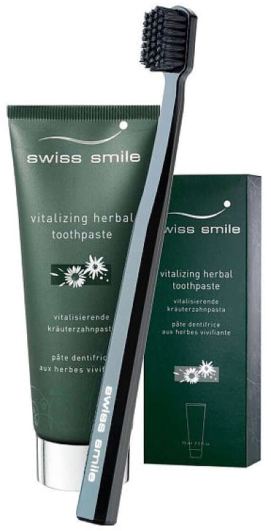 Zestaw - Swiss Smile Herbal Bliss Set (toothpast/75ml + toothbrush/1pcs) — Zdjęcie N2