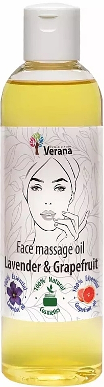 Olejek do masażu twarzy Lawenda i grejpfrut - Verana Face Massage Oil Lavender & Grapefruit — Zdjęcie N2