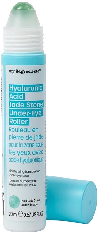 Roller do powiek z kwasem hialuronowym - masqueBar iN.gredients Hyaluronic Acid Jade Stone Under-Eye Roller — Zdjęcie N2