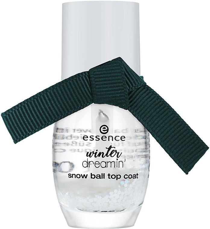 Top coat do paznokci Efekt śnieżnej kuli - Essence Winter Dreamin Snow Ball Top Coat