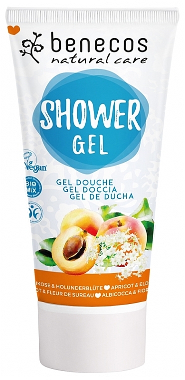 Żel pod prysznic morela i czarny bez - Benecos Natural Care Apricot & Elderberry Blossom Shower Gel — Zdjęcie N1