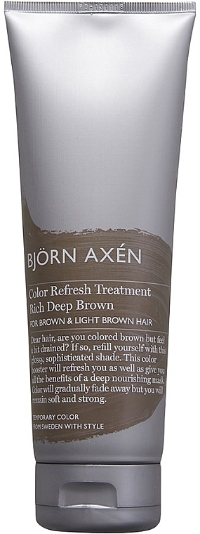 Maska do ciemnych włosów - BjOrn AxEn Color Refresh Treatment Rich Deep Brown — Zdjęcie N1