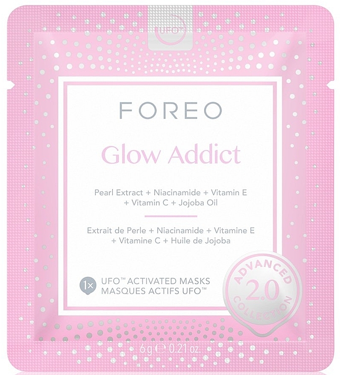 Maseczka zwiększająca blask twarzy - Foreo UFO Glow Addict 2.0 Advanced Collection Activated Mask — Zdjęcie N1