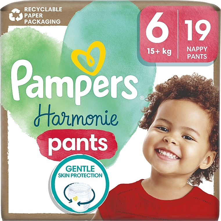 Pieluchomajtki Harmonie Nappy Pants, rozmiar 6, 15+ kg, 19 szt. - Pampers  — Zdjęcie N1