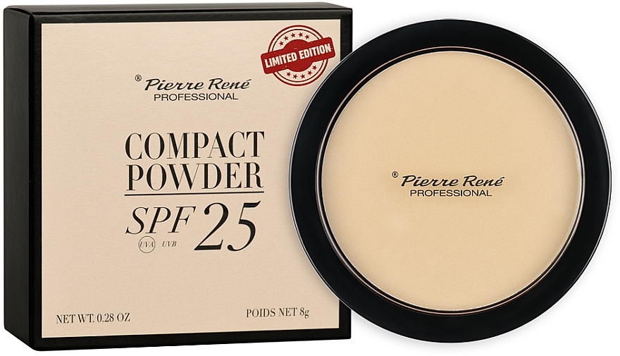 Kompaktowy puder do twarzy - Pierre Rene Compact Powder SPF25 Limited Edition — Zdjęcie N1