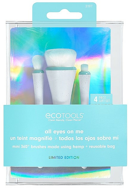 Zestaw minipędzli do makijażu z kosmetyczką - EcoTools All Eyes On Me Mini 360 Ultimate Brush Kit — Zdjęcie N1