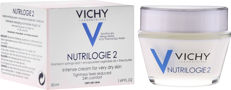 Intensywnie pielęgnujący krem do skóry bardzo suchej - Vichy Nutrilogie 2 Intensive for Dry Skin — Zdjęcie N1