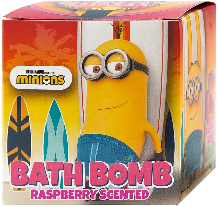 Kula do kąpieli Minionki, malinowa - EP Line Sparkling Bath Bomb Minions — Zdjęcie N1