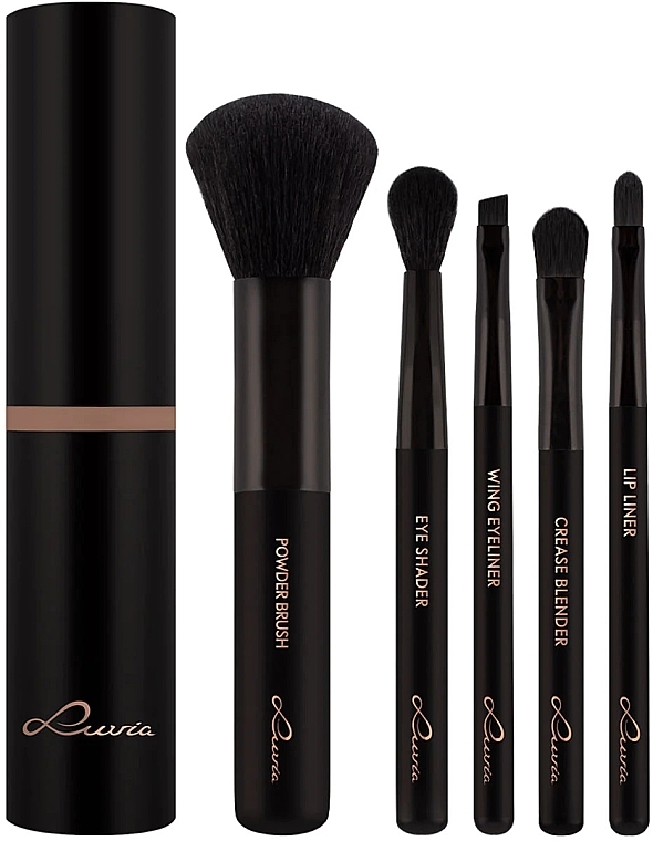 Zestaw pędzli do makijażu, 5 szt. - Luvia Cosmetics Espresso Travel Brush Set — Zdjęcie N2