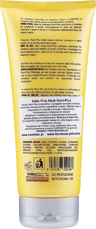 Odżywcza maska do włosów - Freelimix Daily Plus Nutri-Plus Shampoo Mask — Zdjęcie N2