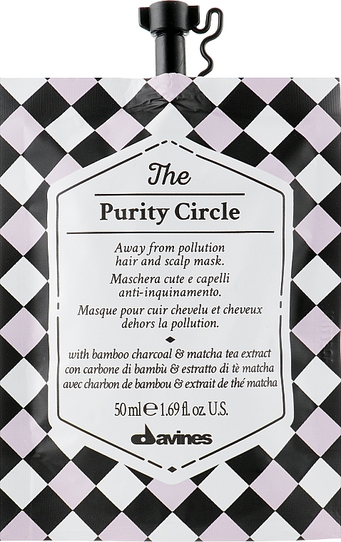 Maska do włosów i skóry głowy przeciw zanieczyszczeniom z węglem bambusowym i ekstraktem z herbaty matcha - Davines The Circle Chronicles The Purity Circle