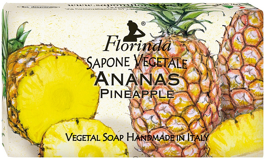Mydło naturalne w kostce Ananas - Florinda Pineapple Natural Soap — Zdjęcie N1