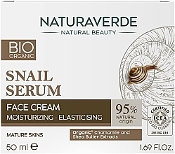 Kup Nawilżający krem do twarzy - Naturaverde Bio Moisturizing Elasticising Face Cream Snail Serum