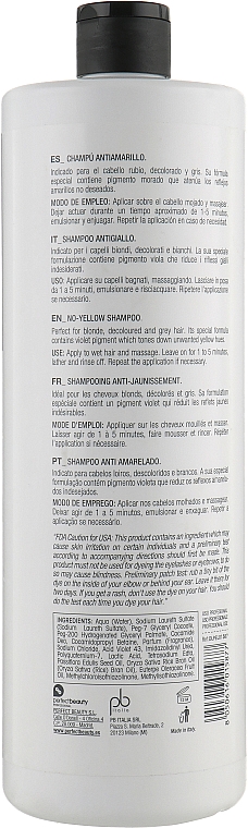 Szampon przeciw żółtym tonom z ekstraktem arganowym i aloesowym - Design Look No Yellow Shampoo Vegan Argan & Aloe Vera — Zdjęcie N4