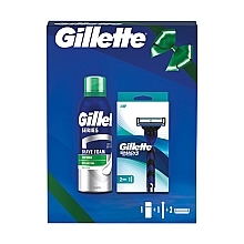 Zestaw - Gillette Mach3 Sport (razor/1pc + refil/2pcs + foam/200ml) — Zdjęcie N1