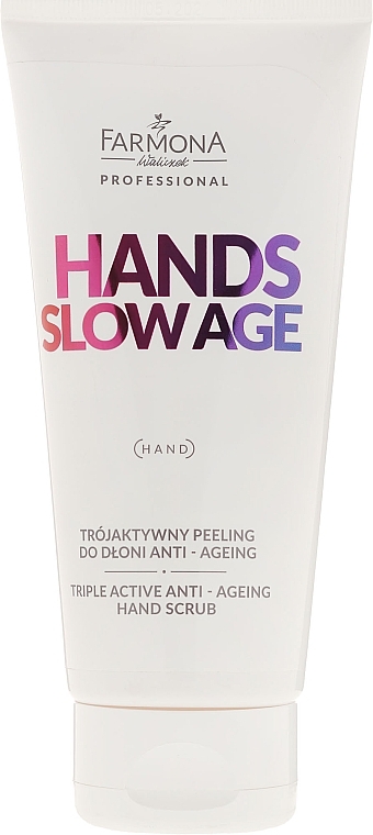 PRZECENA! Trójaktywny peeling do dłoni anti-ageing - Farmona Professional Hands Slow Age * — Zdjęcie N1