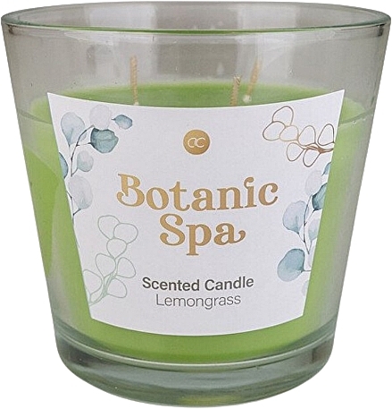 Świeca w szkle o zapachu trawy cytrynowej - Accentra Botanic Spa Lemongrass Scented Candle — Zdjęcie N1