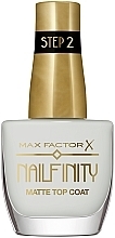 Matowy top coat - Max Factor Nailfinity Matte Top Coat — Zdjęcie N1