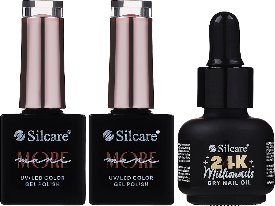 Zestaw - Silcare More Mani Special Gift Set (n/oil/15ml + gel/polish/2x10g) — Zdjęcie N3