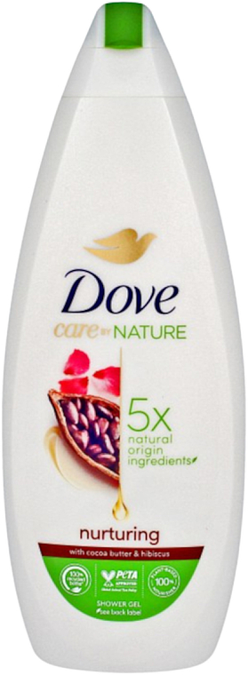 Żel pod prysznic o zapachu masła kakaowego i hibiskusa - Dove Care By Nature Nurturing Shower Gel — Zdjęcie N1