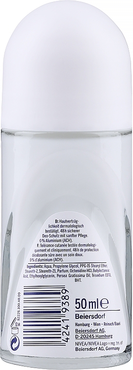 Dezodorant w kulce - NIVEA Fresh Pure Roll On Deodorant — Zdjęcie N2