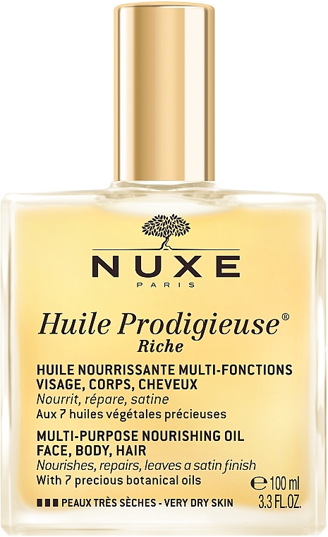 Intensywnie odżywiający olejek pielęgnacyjny o wielu zastosowaniach - Nuxe Huile Prodigieuse® Riche