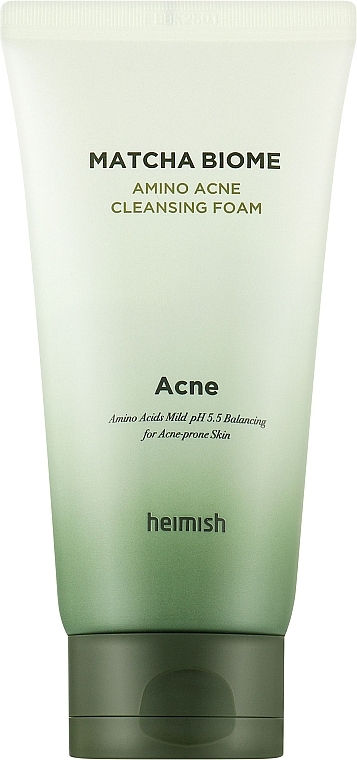 Delikatna kremowa pianka oczyszczająca do twarzy - Heimish Matcha Biome Amino Acne Cleansing Foam — Zdjęcie N2