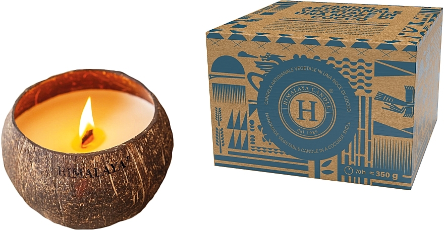 Świeca aromatyczna Wanilia - Himalaya dal 1989 Handmade Vegetable Candle In A Coconut Shell — Zdjęcie N1