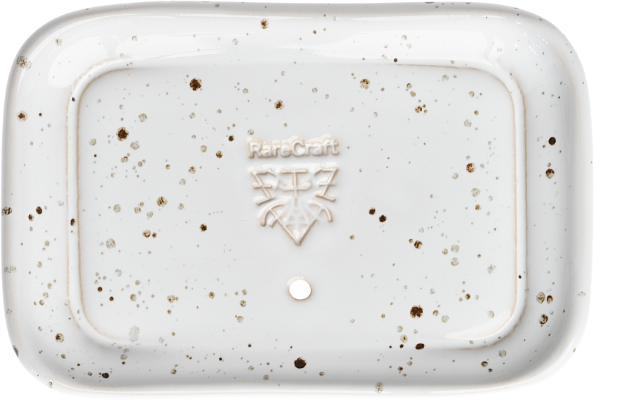 Ceramiczna mydelniczka, biało-czarna - RareCraft Soap Dish White & Black — Zdjęcie N1