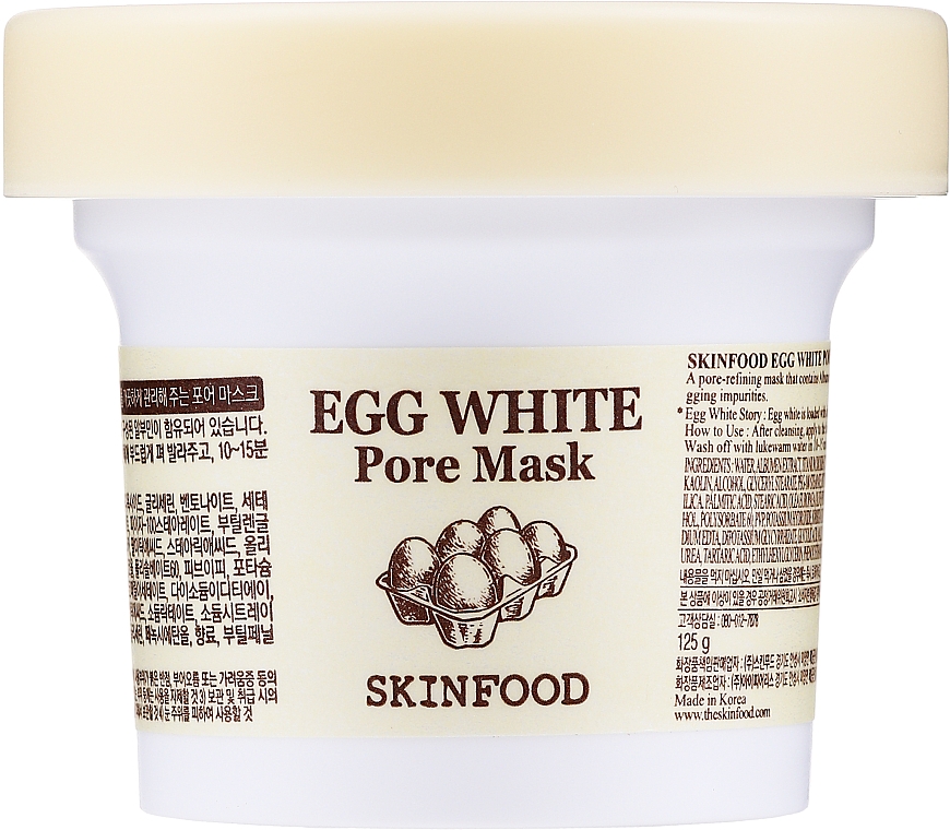 Oczyszczająca i ściągająca pory maska z białek jaja kurzego - Skinfood Egg White Pore Mask