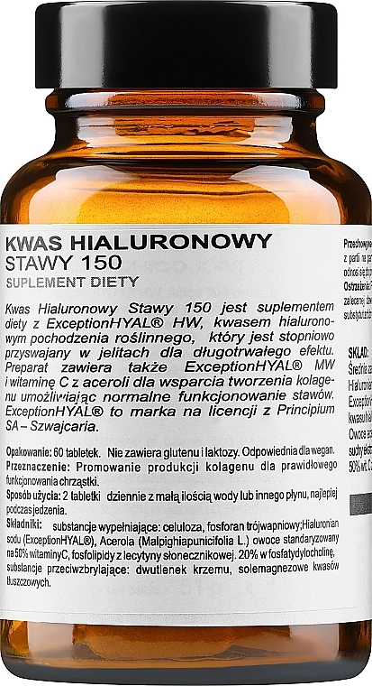 Suplement diety Kwas hialuronowy na mięśnie - BiosLine Principium Laluronico Joint 150 — Zdjęcie N2