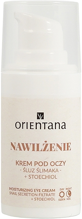 Naturalny krem pod oczy ze śluzem ślimaka na dzień i noc - Orientana — Zdjęcie N2