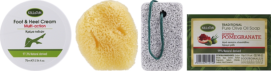 Zestaw, mydło o zapachu granatu - Kalliston (f/cr/75ml + soap/100g + stone/1pc + sponge/1pc) — Zdjęcie N2