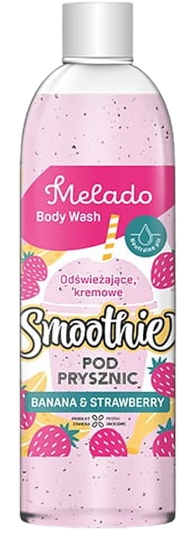 Żel pod prysznic z peelingiem Banan i truskawka - Natigo Melado Body Wash Banana And Strawberry — Zdjęcie N1