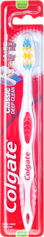 Szczoteczka do zębów średnio twarda, czerwona - Colgate Classic Deep Clean — Zdjęcie N1