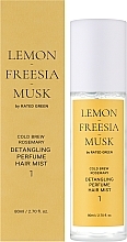 Perfumowana mgiełka do włosów Cytryna-Frezja-Piżmo - Rated Green Cold Brew Rosemary Detangling Perfume Hair Mist 1 — Zdjęcie N2