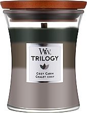 Kup Świeca zapachowa w szkle - WoodWick Hourglass Trilogy Candle Cozy Cabin