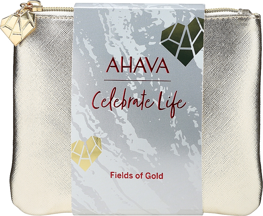 Zestaw - Ahava Fields Of Gold Set (h/cr/40ml + f/cr/15ml + f/mask/6ml + bag) — Zdjęcie N1