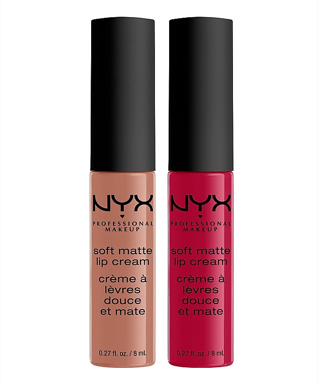 Zestaw - NYX Professional Makeup Soft Matte Lip Cream Duo Gift Set (lip/stick/2x8ml) — Zdjęcie N2