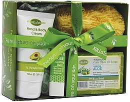 Kup Zestaw - Kalliston Gift Box (soap/100g + cr/50ml + lip/balm/5.2g + sponge/1pc)