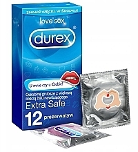 Prezerwatywy zagęszczone, 12 szt. - Durex Extra Safe Emoji — Zdjęcie N1