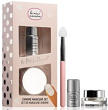 Kup Zestaw do pielęgnacji włosów - Le Mini Macaron Le Metallique Chrome Manicure Set (poweder/1g + top/coat/5ml + tool/1pics)