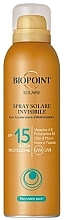 Spray z filtrem przeciwsłonecznym SPF15 do twarzy - Biopoint Solaire Spray Solar Invisible SPF 15 — Zdjęcie N1