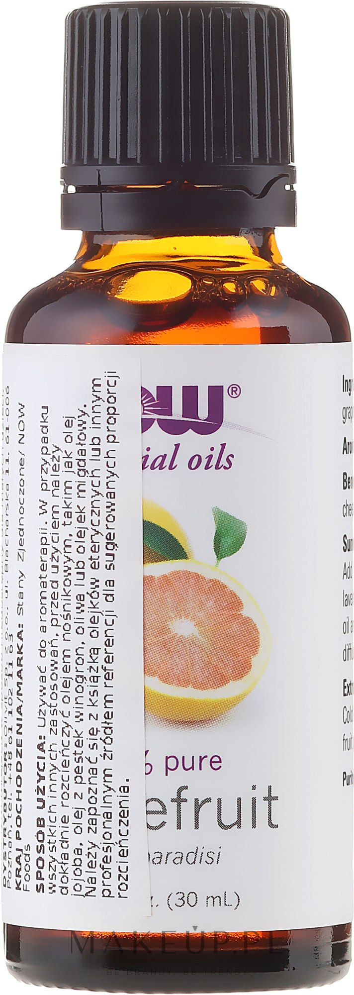 Olejek eteryczny Grejpfrut - Now Foods Grapefruit Essential Oils — Zdjęcie 30 ml
