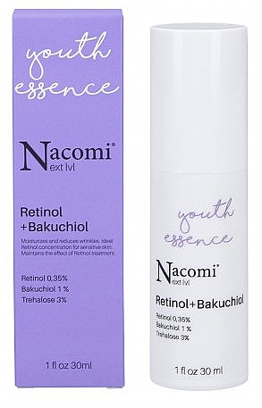Serum przeciwstarzeniowe z retinolem i bakuchiolem - Nacomi Next Level Retinol 0,35% + Bakuchiol 1% — Zdjęcie N1