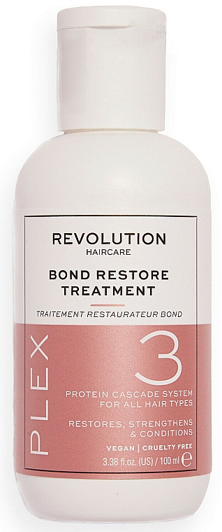 Maska do włosów suchych i zniszczonych - Makeup Revolution Plex 3 Bond Restore Treatment — Zdjęcie N1
