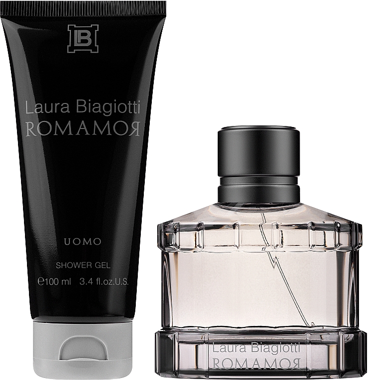 Zestaw dla mężczyzn - Laura Biagiotti Romamor Uomo (edt 75 ml + sh/gel 100 ml) — Zdjęcie N2