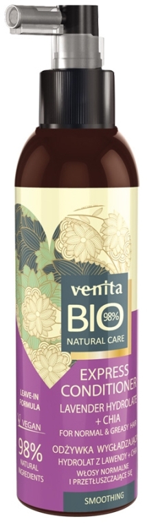 Bioodżywka ekspresowa Hydrolat z lawendy i chia do włosów normalnych i przetłuszczających się - Venita Bio Natural Lavender Hydrolate & Chia Express Conditioner  — Zdjęcie N1