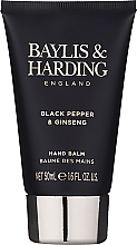 Zestaw do pielęgnacji rąk - Baylis & Harding Black Pepper & Ginseng Signature Collection (h/wash/300ml + h/balm/50ml + n/brush/) — Zdjęcie N3